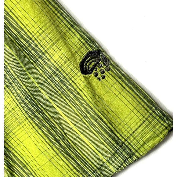 Mountain Hardwear Mens Shirt Button Up 100% Cotton Short Sleeve Green Plaid M - Picture 6 of 15